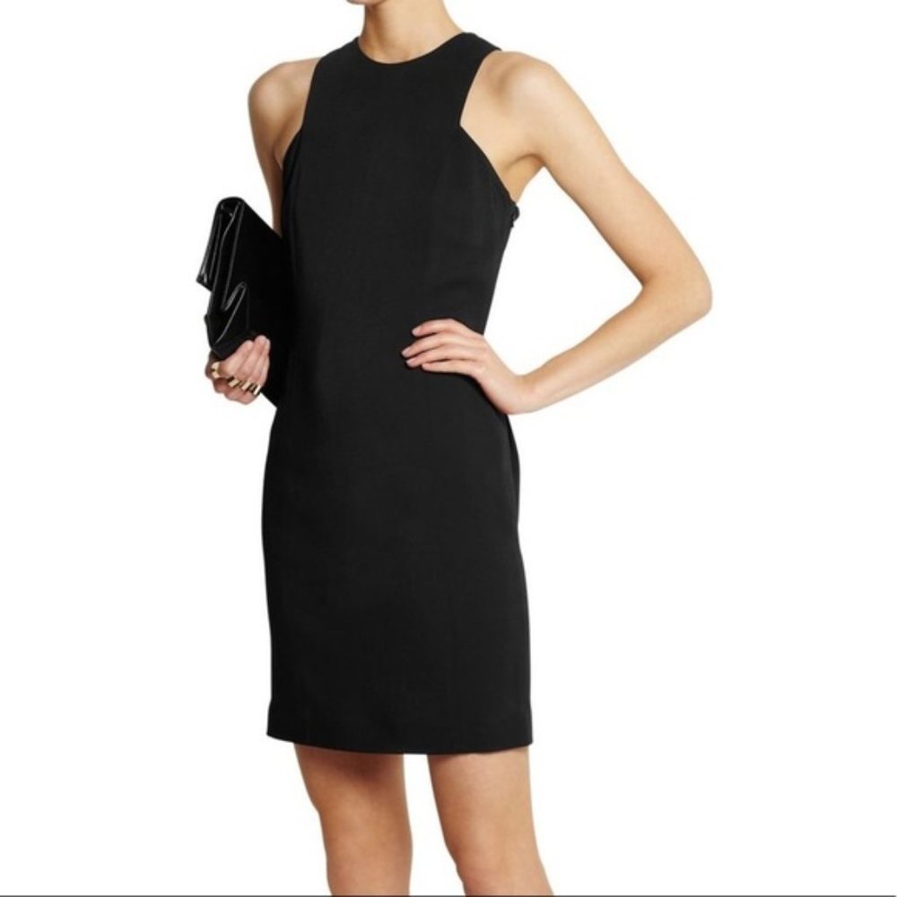 New Alexander Wang Cady high neck cutout back structured bustier corset dress